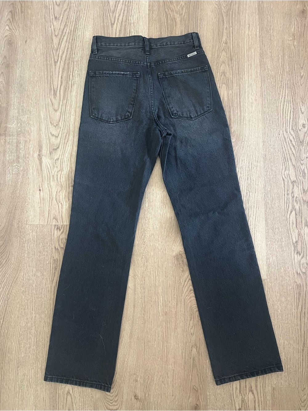 KanCan Women's Distressed Straight Jeans Black Dark Wash Denim - Picture 2 of 6